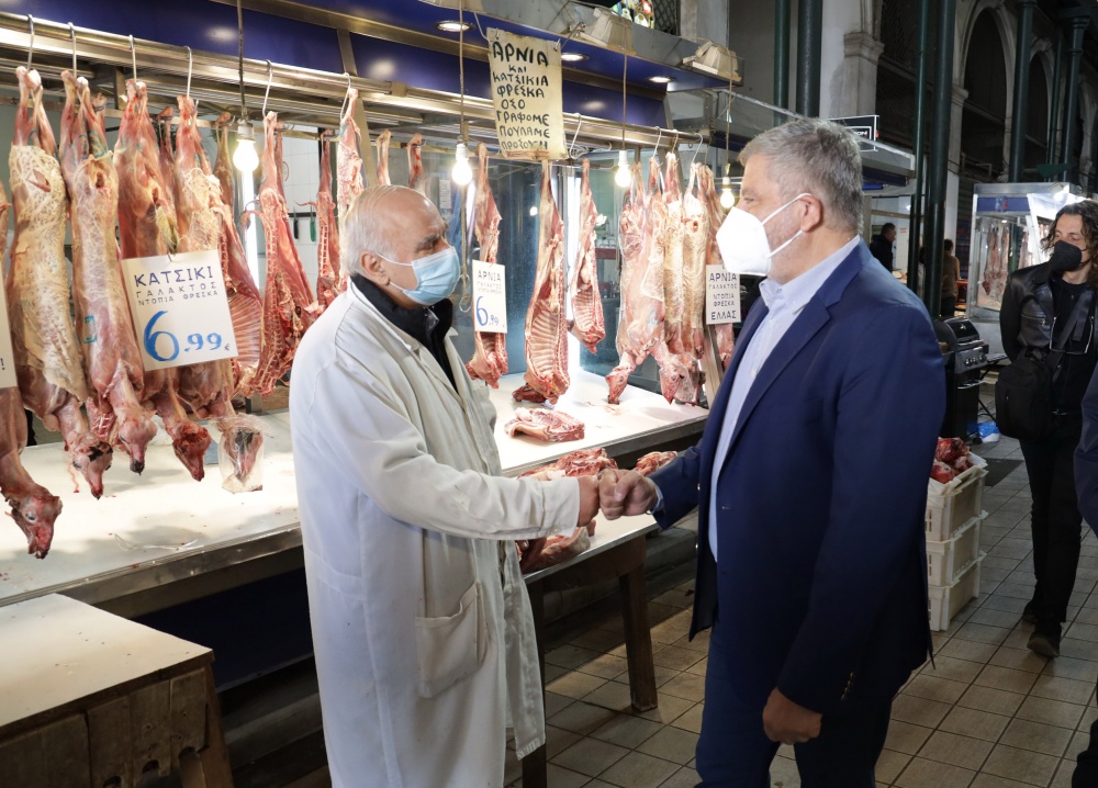 Επίσκεψη Πατούλη στη Βαρβάκειο Αγορά - Εντατικοί υγειονομικοί έλεγχοι από την Περιφέρεια Αττικής